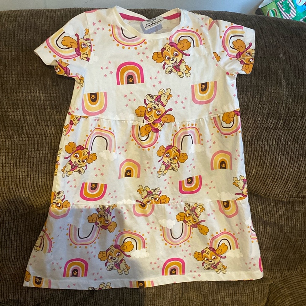 Nickelodeon Paw Patrol skye Pink white Sleeve  Dress 3T Toddler